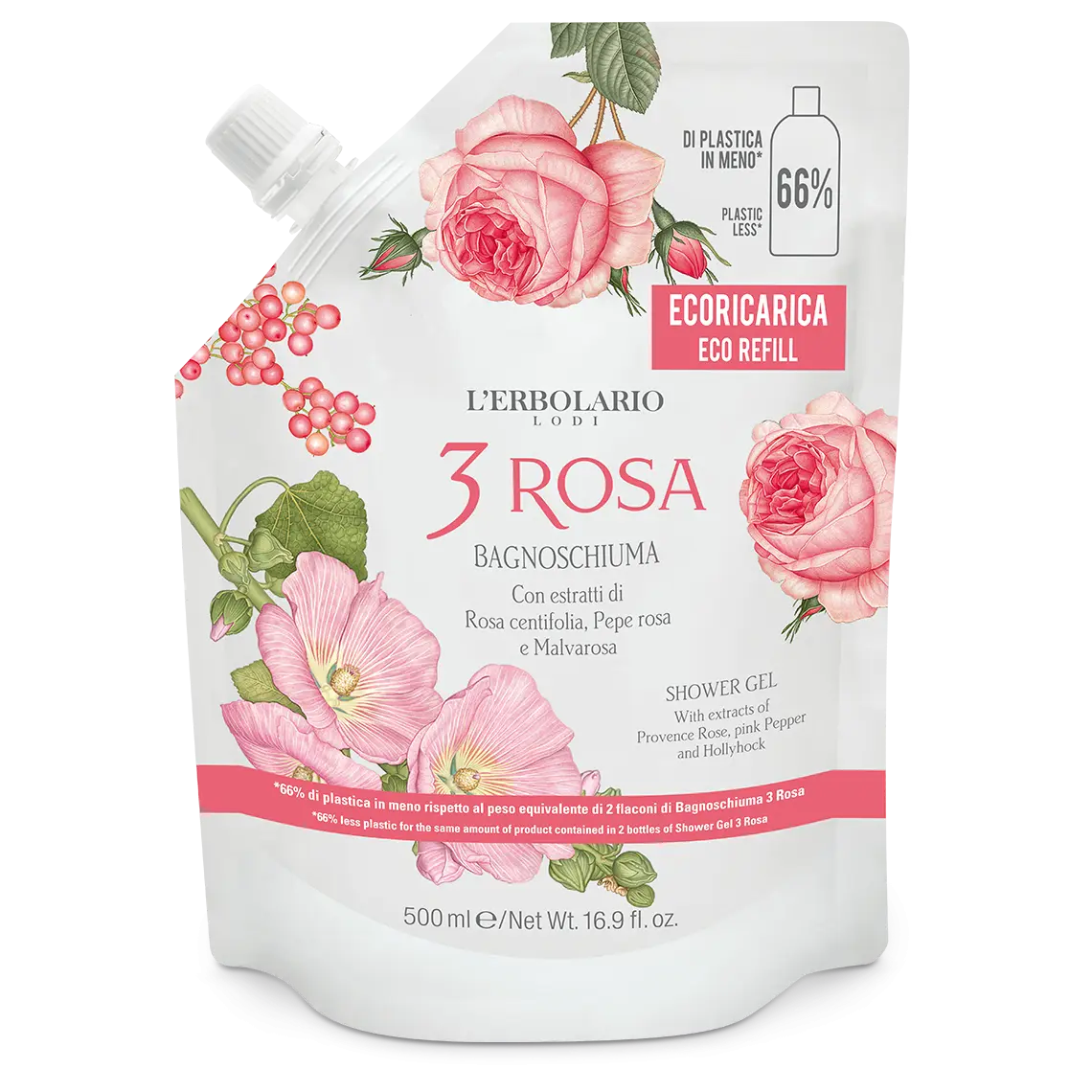 [036.011] Ecoricarica Bagnoschiuma 3 Rosa