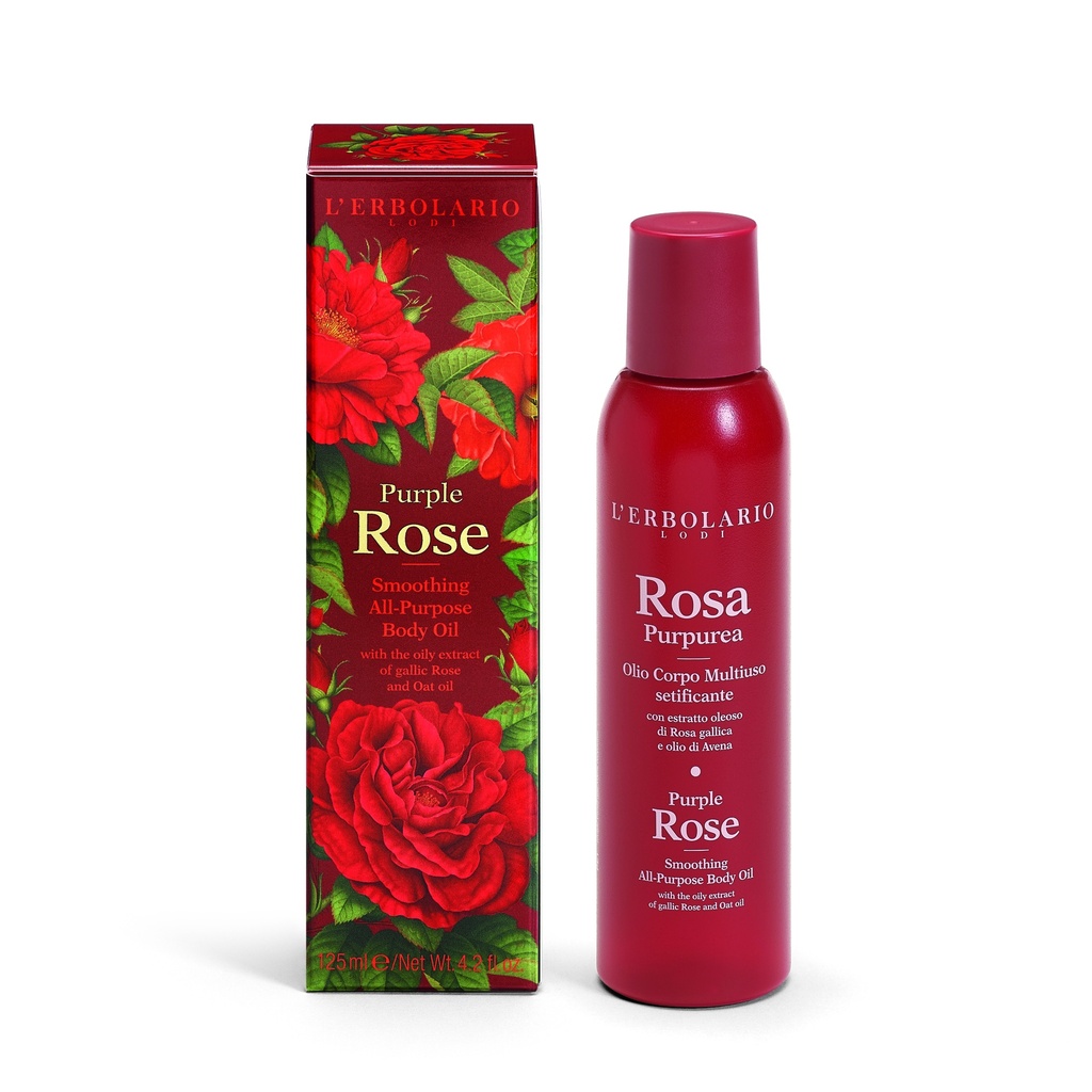 Olio Corpo Multiuso setificante Rosa Purpurea